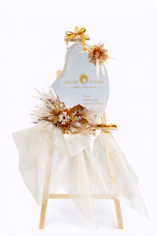 Grand Opening Flower Mirror Stand – Mango shape mirror